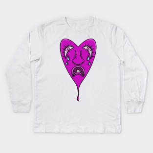 Pink heart Kids Long Sleeve T-Shirt